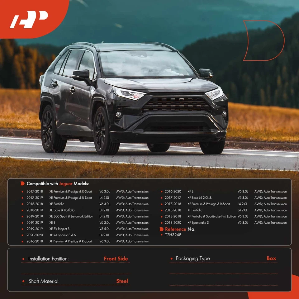 Передний опорный вал карданного вала премиум-класса в сборе для Jaguar XF 2016-2020 XE 17-20 - Изображение 2 из 4