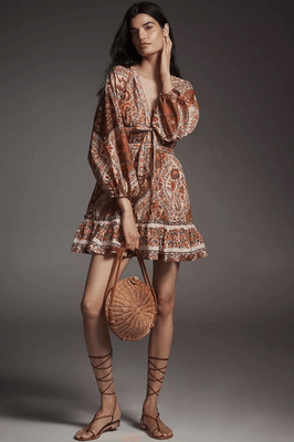 realisme wrap halter mini dress SIR The Label Realisme Wrap Halter Mini Dress