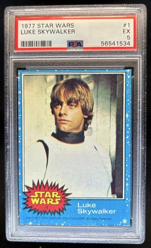 1977 Topps Star Wars Luke Skywalker #1 PSA 5