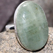 Aquamarine 925 Silver Plated Gemstone Ring US 9.5 Valentine Gifts JW