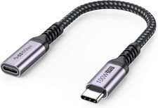 USB C Extension Cable 6 Inch Short, Full-Function Extender USB 3.2 Gen 2 Type C