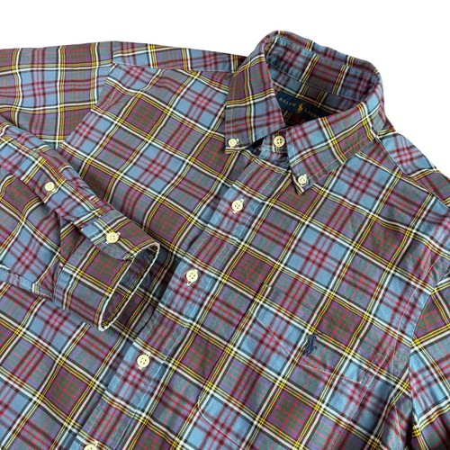 Ralph Lauren Men's Plaid Button Down Shirt Long Sleeve Pony Logo Size M - Picture 1 of 9