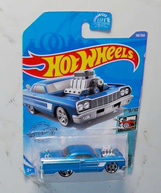 Hot Wheels 1964 Chevy Impala Tooned Blue 2020 HW Art Cars 58/250 Diecast