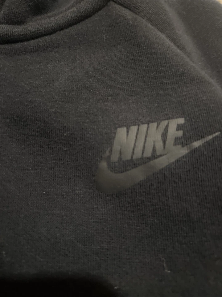Nike Tech Fleece Cremallera Completa Sudadera con Capucha Niños Negro Gris Sudadera Chaqueta Foto 3 de 4