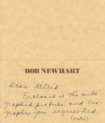 Bob Newhart Original Autograph On Letter