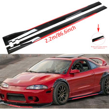 For Mitsubishi Eclipse Glossy Black 86.6 Side Skirt Extension Spoiler Splitter