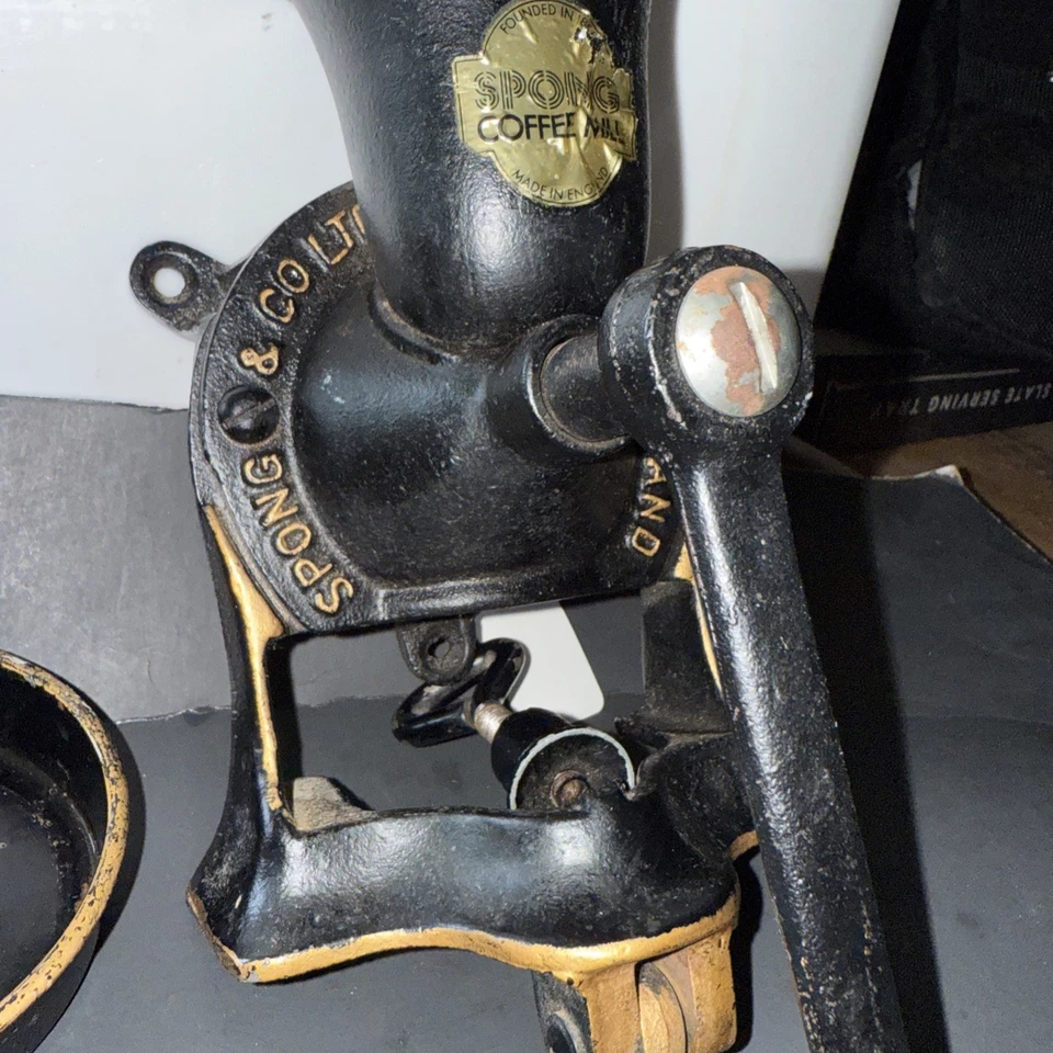 Vintage Spong & Co Ltd No 1 Coffee Grinder Mill England Cast Iron. Never used - Image 2 of 4