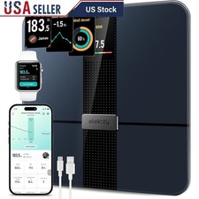 WiFi Smart Body Scale Health Tracker W/ TFT Display Voice Control 14 Metrics New