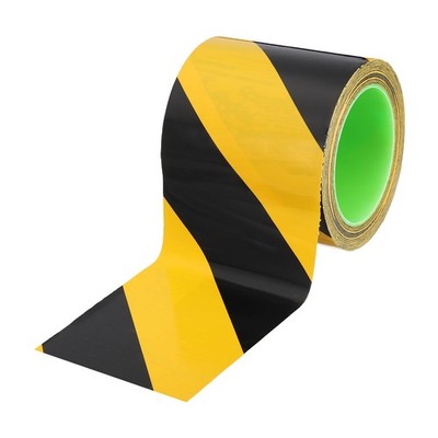 Floor Marking Tape, 3.9 Inch x 110 ft Warning Safety Tape, Black/Yellow