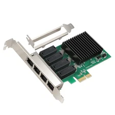 Realtek RTL8111H -T4 PCIe-X1 1G RJ45 Quad Port lan Card Ethernet Server Adapter