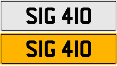SI SG 3X3 DATELESS SIM SIMS SIMON SID SAM STU STEVE PRIVATE NUMBER PLATE SIG 410