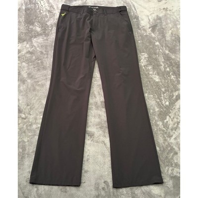Travis Mathew The Chive Golf Pants Men's 34 Black Ostrich Logo Performance