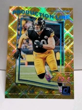 2022 Panini Donruss TJ WATT Production Line GOLD COSMIC  12/100 Steelers #PRD-16