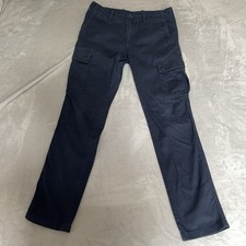 Tommy Hilfiger Bleecker Herren Slim Fit Cargo Hose Blau Größe W30 L30,5 Stretch