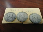 Franklin Half Dollar Lot of 3 - 90% Silver - 1949D ,X2 ,1949