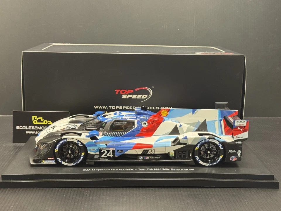 BMW M HYBRID V8 GTP #24 M TEAM RLL IMSA 24H DAYTONA 2024 1/18 SCALE TOP SPEED - Image 2 of 4