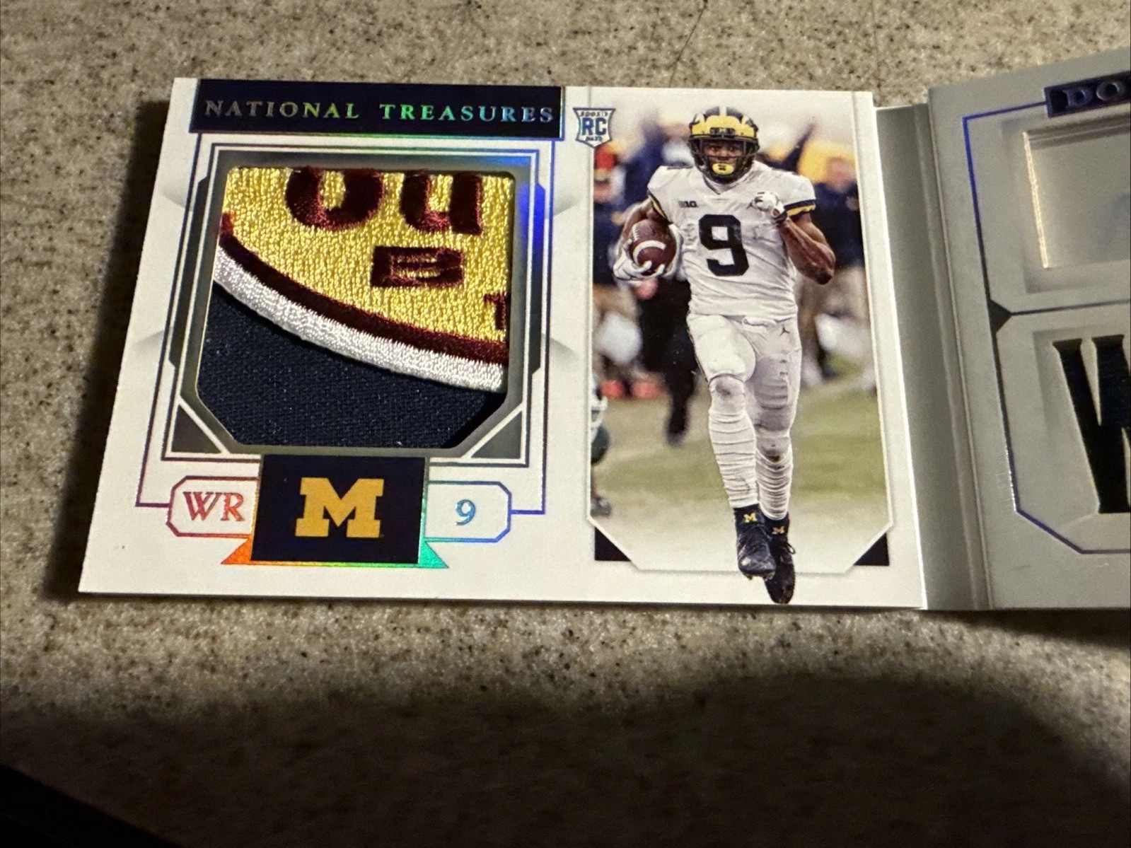 2020 NATIONAL TREASURES AUTO RC JERSEY BOOK DONOVAN PEOPLES-JONES Michigan 6/10# view 4