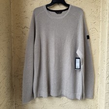 Rhone Walden Waffle Knit Men  s Sweater XXL Stone Marle Wool Cashmere NWT