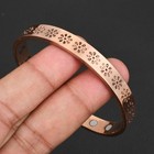 Flower Design Pure Copper Magnetic Pain Energy Therapy Bangle Jewelry CB-08-055 — photo 2