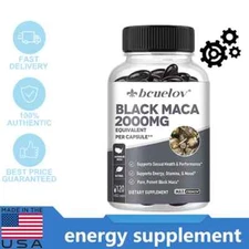 Bcuelov Black Maca Root Supplement 2000mg Per Serving