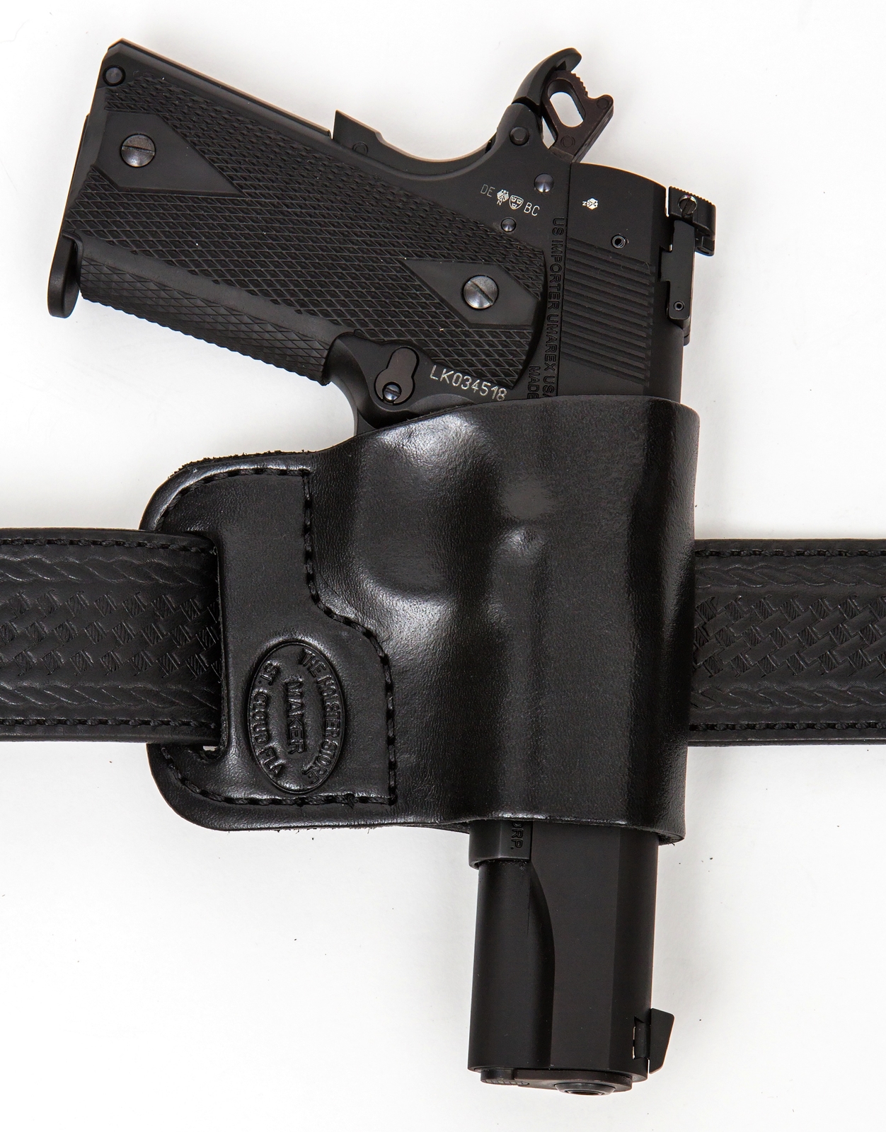 Belt Ride Leather Gun Holster LH RH For Ruger SR40c compact