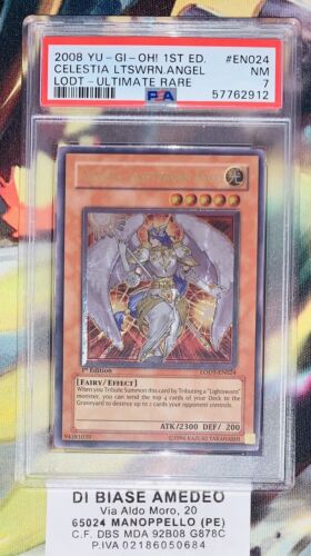 Yu Gi Oh PSA 7 CELESTIA,LIGHTSWORN ANGEL LODT-DE024 1. EDITION ULTIMATE RARE!