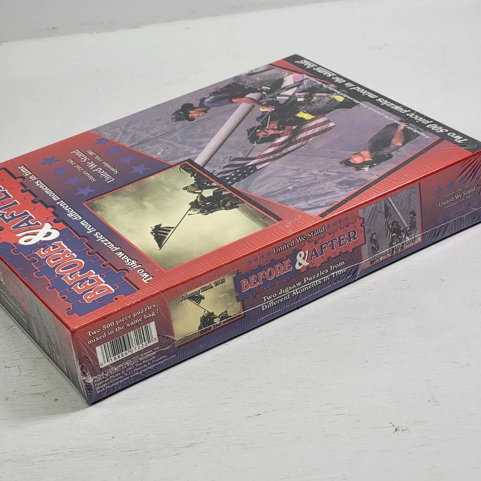 United We Stand Before & After Two 500 Pc Puzzles in one! 9/11 WW1 Iwojima New! - Image 4 of 4