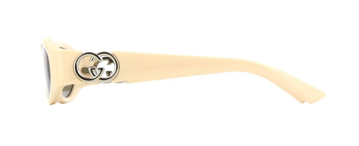 Gucci GG1660S Ivory/Grey (004) Sunglasses | eBay