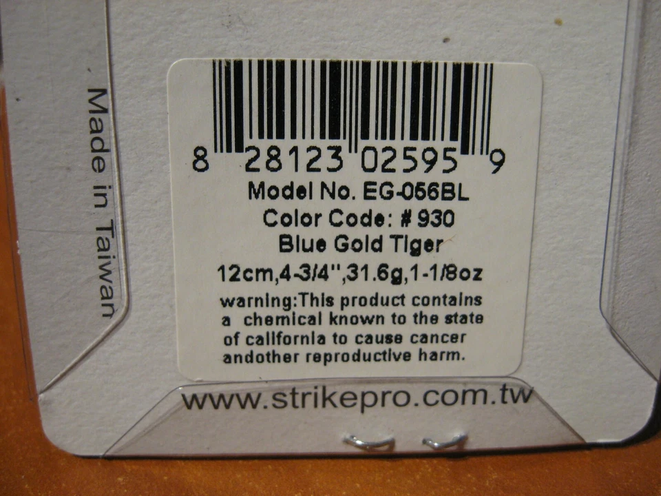 StrikePro 4 3/4" Multi-Jointed Flex Crank Bait 1 1/8 Oz Fishing Blue Gold Tiger - Image 4 of 4