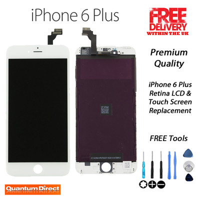 iPhone 6 Plus Retina LCD & Digitizer Touchscreen Baugruppe Ersatz WEISS