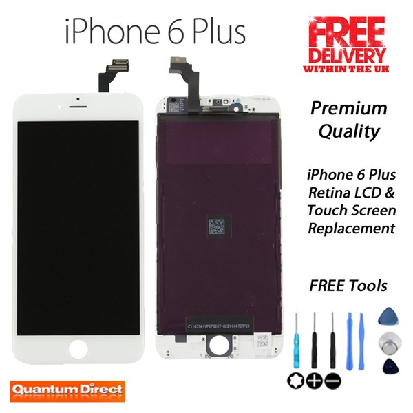 Iphone 6 Plus Retina Lcd & Digitizer Touchscreen Baugruppe Ersatz Weiß-image