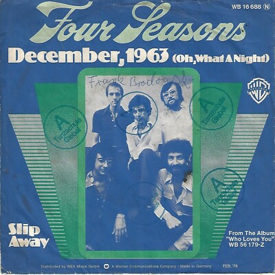 FOUR SEASONS - December, 1963 (oh, what a night)