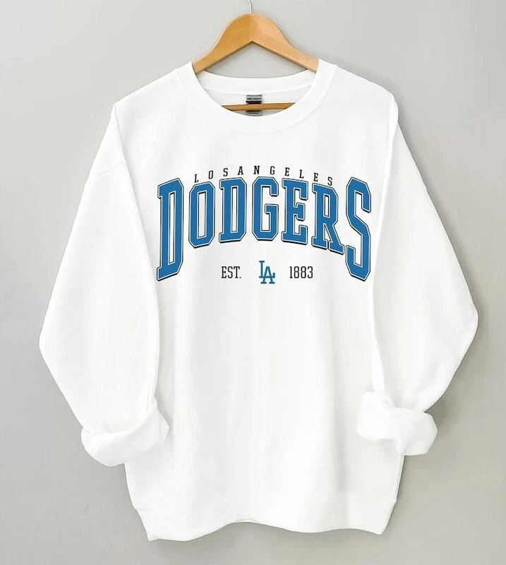 Sudadera De Colección Los Angeles Dodgers - Retro Béisbol Cuello Redondo, Algodón Informal Foto 2 de 4