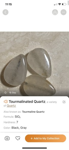 Natural Genuine Gemstone, Tourmalinated Quartz Chandelier Drop Necklace - Picture 12 of 15