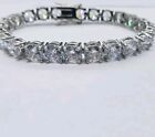 Tone 8 in Statement Wedding #A Tennis Bracelet White Crystal rhinestone Silver