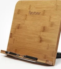 Reodoeer BamBoo Reading Rest Cook Book Document Stand Holder Bookrest 
