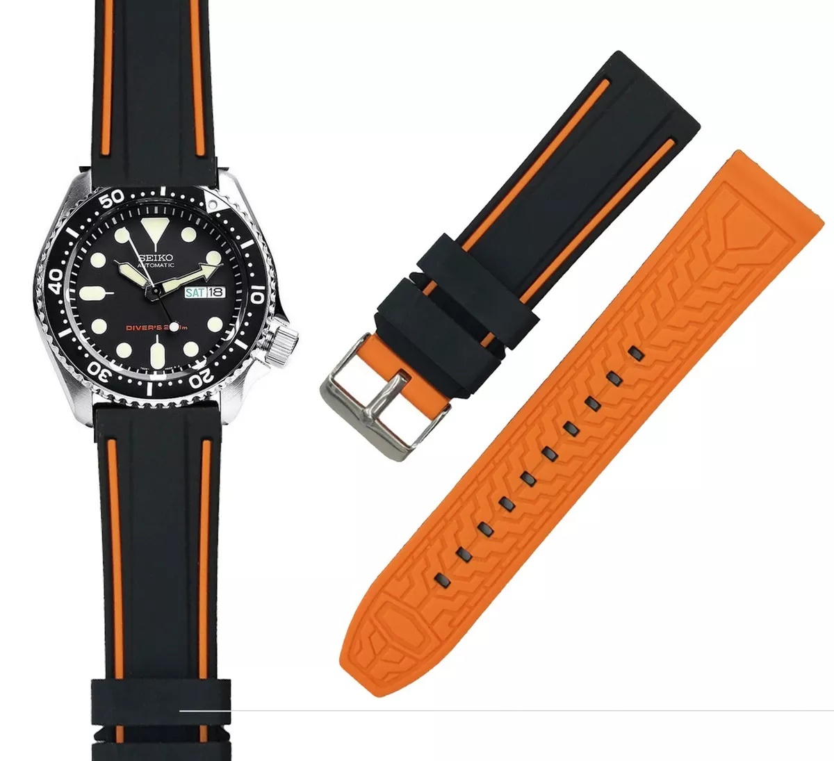 Seiko skx top silicone strap