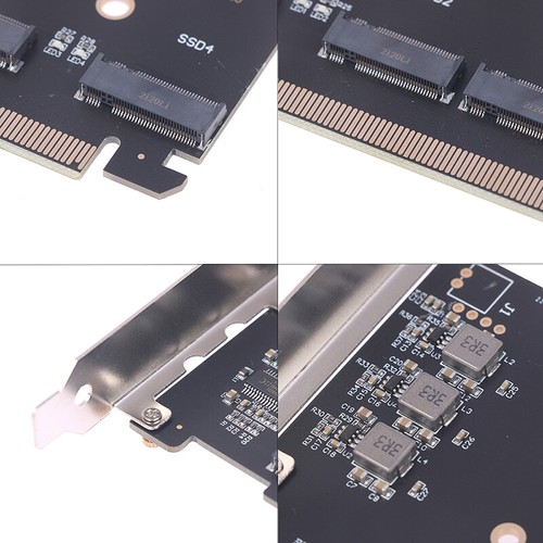 4 Port M.2 NVMe SSD to PCIE X16M Key Hard Drive Converter Reader Expansion Card - Afbeelding 3 van 10
