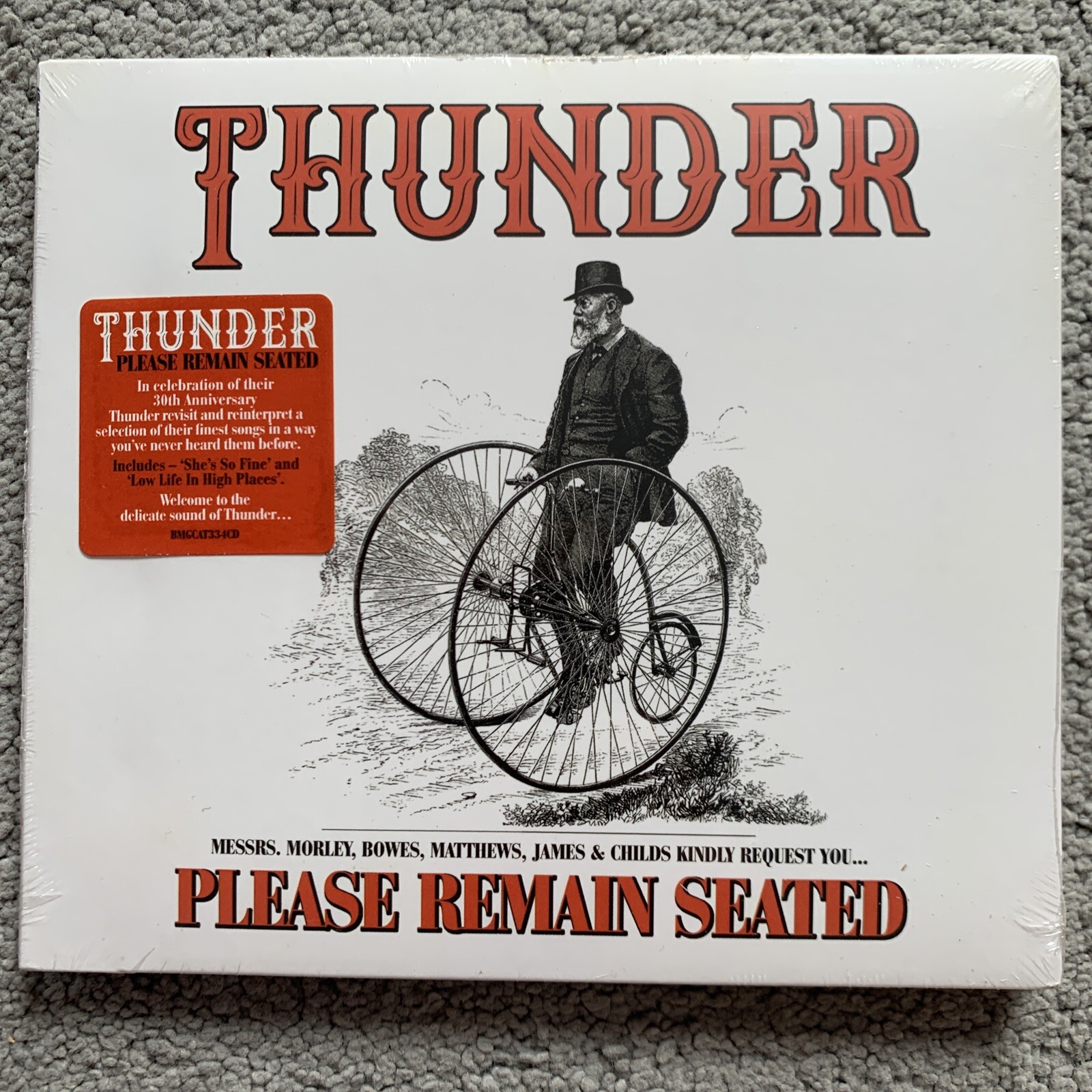 Please Remain Seated by Thunder (CD, 2019) New Sealed
