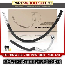 2Pcs Power Steering Return & Reservoir Line Hose Assembly for BMW E38 740i 740iL