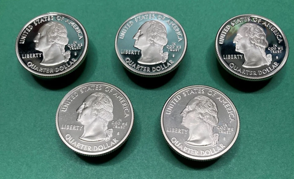 2003 S Proof State Quarter Set Gem DCam 5 Coins CN-Clad - Image 2 of 3