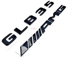 BLACK GLB35 + AMG MERCEDES GLB35 LIFTGATE REAR TRUNK NAMEPLATE EMBLEM BADGE