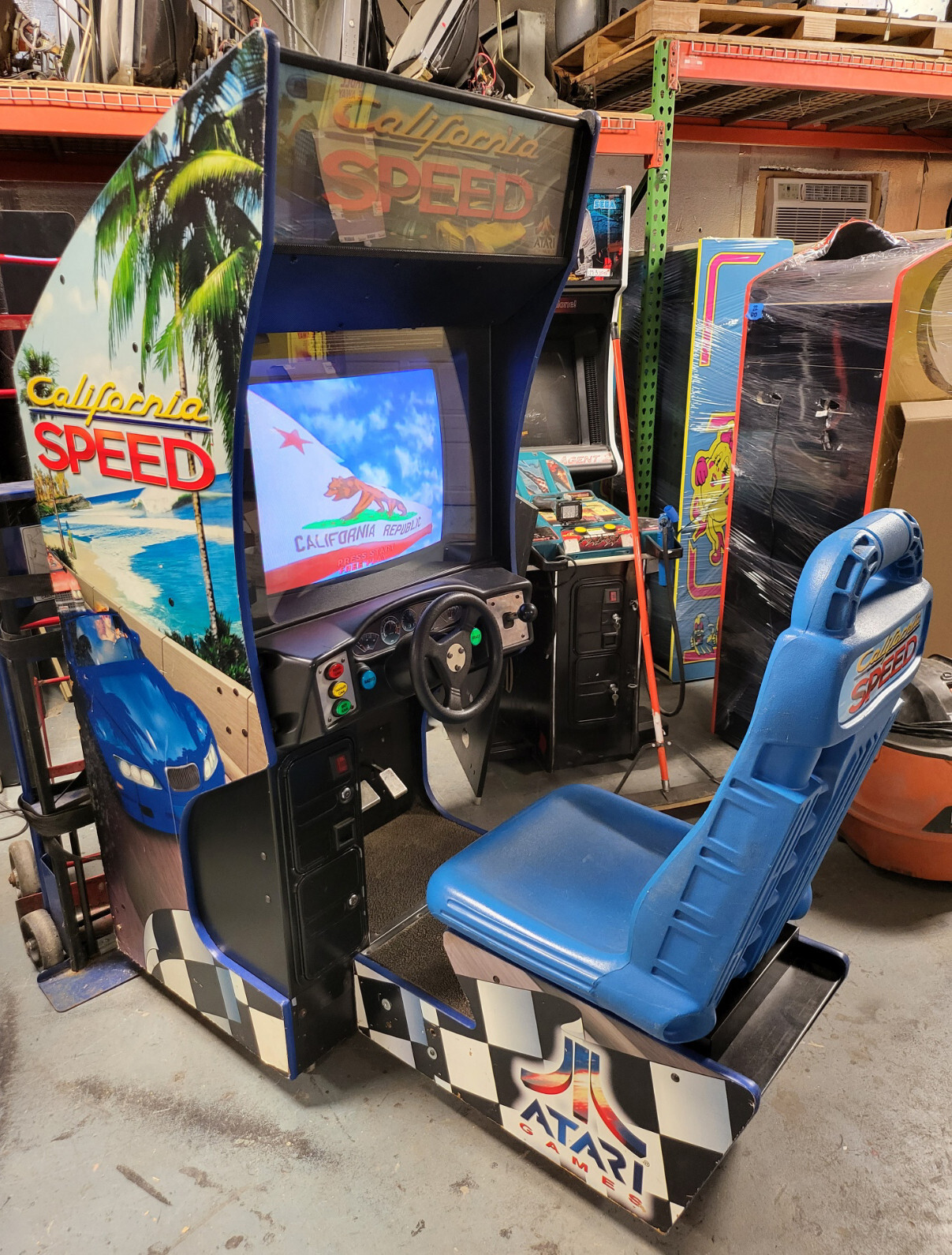 Califirnia Speed Arcade Sit Down Driving Racing Video Game Machine