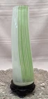 🏺Murano Glass Dino Martens Lime Green & White Stripes Vase 8.25” Tall 1950’s