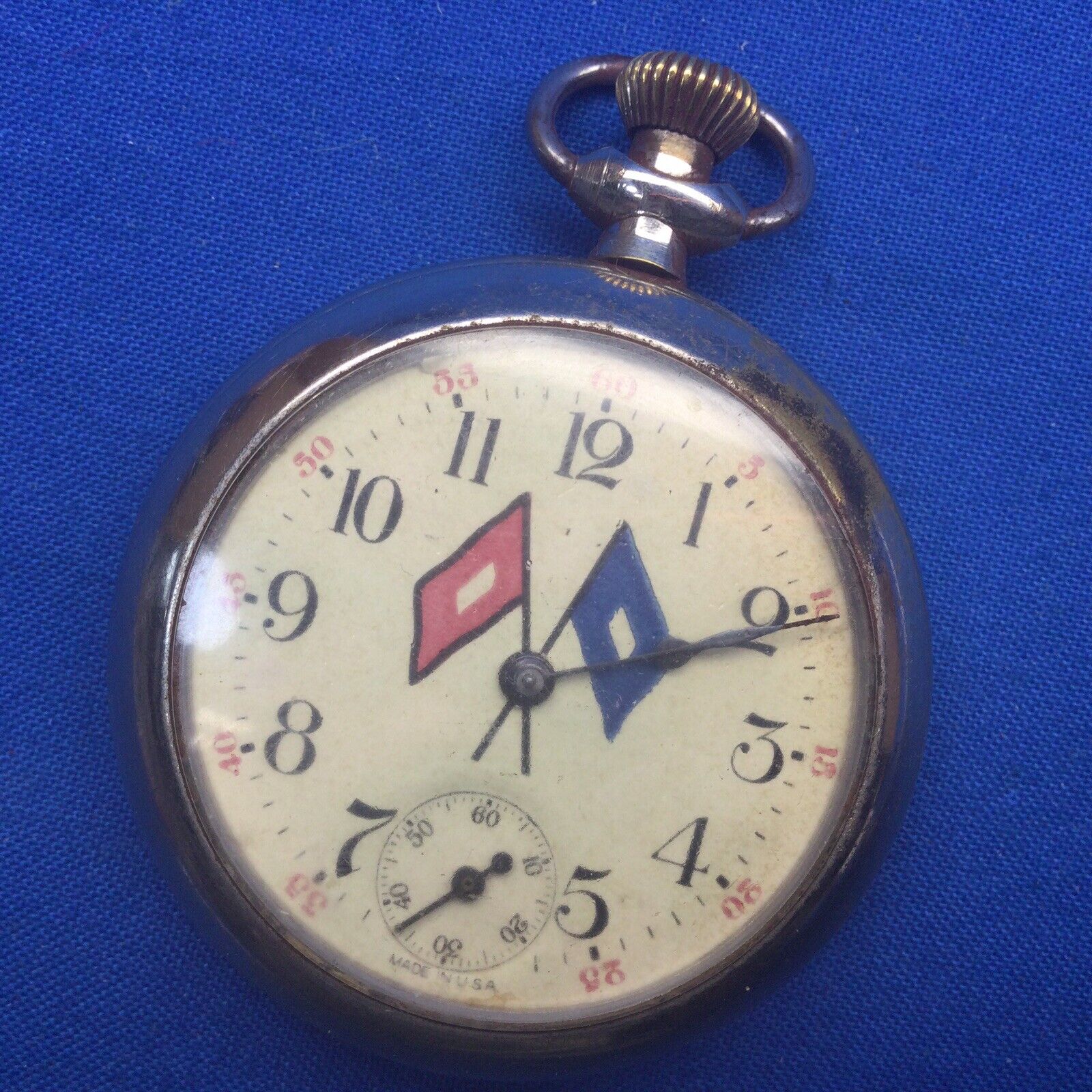 Boy Scout Pocket Watch (Working Condition) Nice Boy Scout Scene On Back