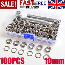 Eyelet Punch Die Tool Set Leather Craft Banner Kit Eyelets Grommet Washer 100set