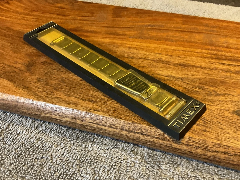 CORREA DE RELOJ TIMEX METAL DORADO! ¡NUEVO! FINALES 1/2"! ¡Con PINS! FLEX/STRETCH Vintage C12 Foto 4 de 4