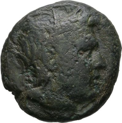 Ancient Greece 187-168 BC MACEDON STRYMON RIVER GOD TRIDENT