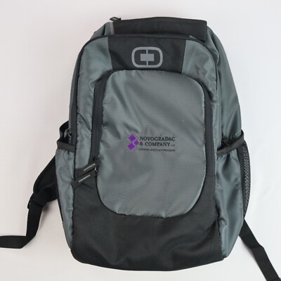 OGIO Logan Padded Backpack Laptop Bag Black Gray