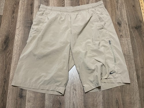 Nike Shorts, Men's Size Large, Brown, Stretchy Waist, Zip Pockets